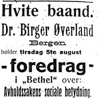 396. Annonse fra Hvite baand i Harstad Tidende 31.juli 1913.jpg