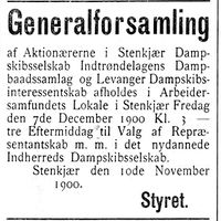 34. Annonse fra Indherreds Dampskibsselskab i Indtrøndelagen 16.11. 1900.jpg