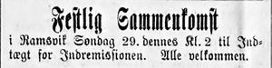 Annonse fra Indremisjonsforeningen i Namdalens Folkeblad 1901.jpg