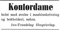230. Annonse fra Inn-Trøndelag Skogeierlag i Nord-Trøndelag og Inntrøndelagen 4.7. 1942.jpg