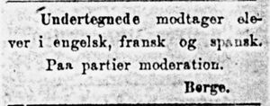 Annonse fra Jørg Berge i Tromsø Amtstidende 19. 05. 1894.jpg