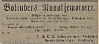 43. Annonse fra J. & C.G. Bolinders mek.Verksted i Haalogaland 02.12. 1913.jpg