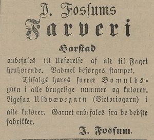 Annonse fra J. Fossum i Tromsø Amtstidende 08.06.1890.jpg