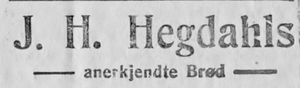 Annonse fra J. H. Hegdals bakeri i Ny Tid 1914.jpg