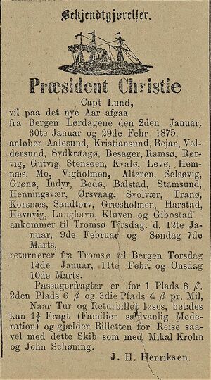 Annonse fra J. H. Henriksen i Tromsø Stiftstidende 31.12.1874.jpg