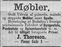288. Annonse fra J. Thoreson, Pløens gate i avisa Banneret 15.8.1892.jpg