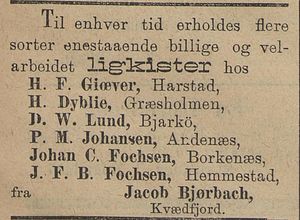 Annonse fra Jacob Bjørbach i Tromsø Amtstidende 03.08. 1893.jpg