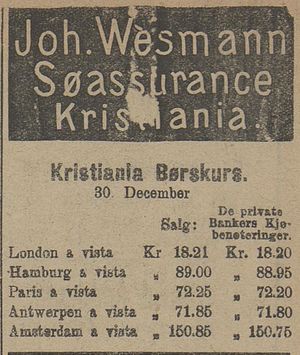 Annonse fra Joh. Wesmann i Norges Sjøfartstidende 30.12. 1911.jpg