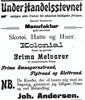 Annonse fra Harstad Tidende 8. juni 1905.