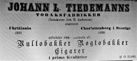 Annonse fra Harstad-avisa Tromsø Amtstidende 27. februar 1889.