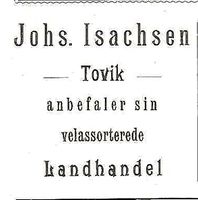 10. Annonse fra Johs. Isachsen under Harstadutstillingen 1911.jpg