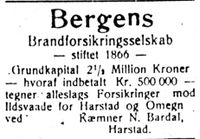 397. Annonse fra Kæmner N. Bardal i Haalogaland 2907 1913.jpg