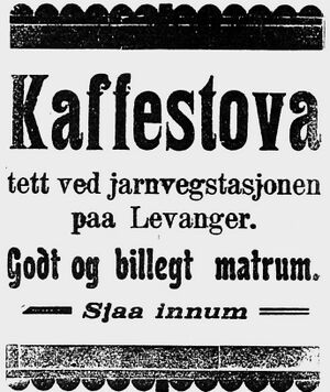 Annonse fra Kaffestova Levanger i Ungskogen 16.9. 1915.jpg