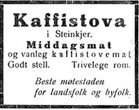195. Annonse fra Kaffistova Steinkjer i Trønderbladet 22.12. 1926.jpg