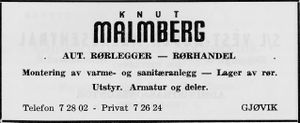 Annonse fra Knut Malmberg i Norsk Militært Tidsskrift nr. 11 1960 (3).jpg