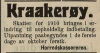 332. Annonse fra Kraakerøy kommune i Fredriksstad Tilskuer 24.09. 1910.jpg