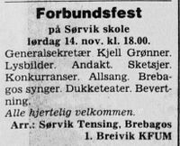 Harstad Tidende 13. november 1981.