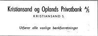 156. Annonse fra Kristiansand og Oplands Privatbank i Kristiansands Avholdslag 1874 - 10.august - 1949.jpg