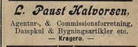 Annonse fra Bergensavisa Kysten 1. juli 1901.