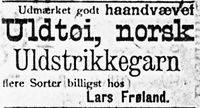102. Annonse fra Lars Frøland i Søndmøre Folkeblad 15.1.1892.jpg