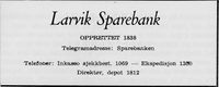 187. Annonse fra Larvik Sparebank i Norsk Militært Tidsskrift nr. 11 1960.jpg