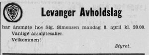 Annonse fra Levanger Avholdslag i Levanger-Avisa 04.04.1968.jpg