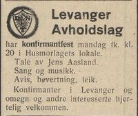 Annonse i Nordre Trondhjems Amtstidende 8. oktober 1948.