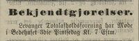 Møte i Levanger totalafholdsforening. Nordre Trondhjems Amtstidende 15. mai 1888.