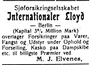 Annonse fra M.J. Elvenes i Haalogaland 2907 1913.jpg