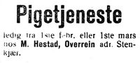 257. Annonse fra M. Hestad i Indhereds-Posten 31.1.1921.jpg