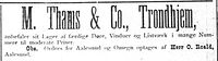 66. Annonse fra M. Thams & Co, Trondhjem i Søndmøre Folkeblad 4.1.1892.jpg