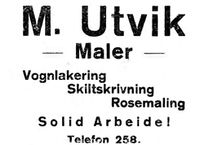 30. Annonse fra M. Utvik i Indhereds-Posten 19.10. 1923.jpg