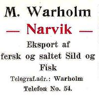 205. Annonse fra M. Warholm under Harstadutstillingen 1911.jpg