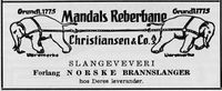 427. Annonse fra Mandals Reberbane i Norsk Militært Tidsskrift nr. 11 1960.jpg