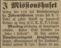 130. Annonse fra Misjonshuset i Stavanger Aftenblad 10.02.1906.jpg