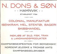20. Annonse fra N. Dons & Søn under Harstadutstillingen 1911.jpg