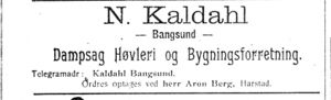 Annonse fra N. Kaldahl i Haalogaland 11.4.-06.jpg