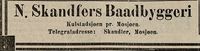 Annonse i Oslo-avisa Tidens Tegn 13. mai 1914.
