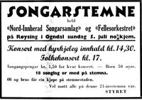 230. Annonse fra Nord-Innherad Songarsamlag i Nord-Trøndelag og Inntrøndelagen 4.7. 1942.jpg