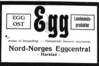 Annonse i Dagens Nyheter i 1927. Eggsentralen har overtatt alt.
