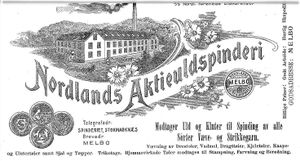 Annonse fra Nordlands Aktieuldspinderi under Harstadutstillingen 1911.jpg