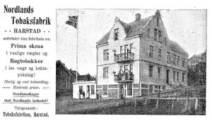 Annonse fra Nordlands Tobaksfabrik under Harstadutstillingen 1911.jpg