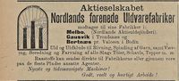 154. Annonse fra Nordlands forenede Uldvarefabriker i Tromsø Amtstidende 10.12. 1900.jpg