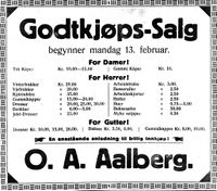 497. Annonse fra O. A. Aalberg i Nord-Trøndelag og Nordenfjeldsk Tidende 09.02.33.jpg