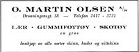 128. Annonse fra O. Martin Olsen A. S i Kristiansands Avholdslag 1874 - 10.august - 1949.jpg