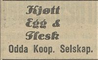 40. Annonse fra Odda kooperative Selskap 5 i Hardanger Arbeiderblad 09.06.1923.jpg