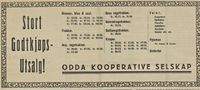 2. Annonse fra Odda kooperative Selskap 7 i Hardanger Arbeiderblad 09.06.1923.jpg