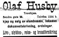 19. Annonse fra Olaf Husby i Indtrøndelagen 17.1. 1913.jpg