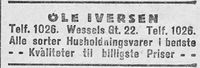 181. Annonse fra Ole Iversen i Ny Tid 1914.jpg
