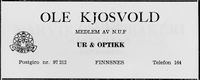 15. Annonse fra Ole Kjosvold i Norsk Militært Tidsskrift nr. 11 1960.jpg